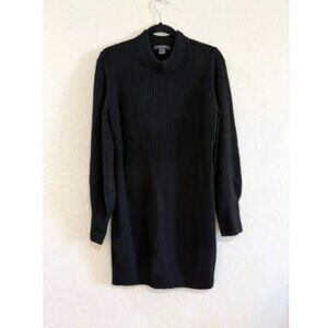 Black long sleeve sweater dress French Connection